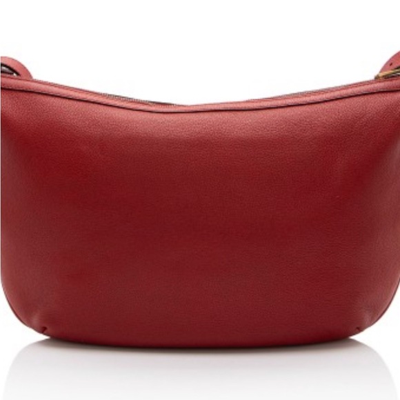 Gucci leather logo half moon hobo in red - Picture 10 of 12